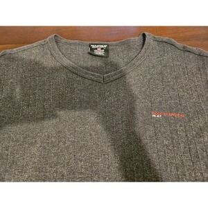 Vintage Polo Jeans Co. Ralph Lauren Gray Ribbed‎ Logo Made In USA Mens XL